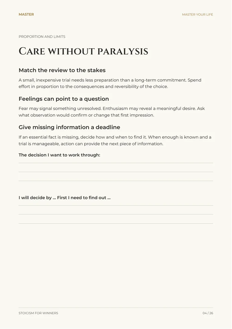 Inside page of The Art of Clear Decisions