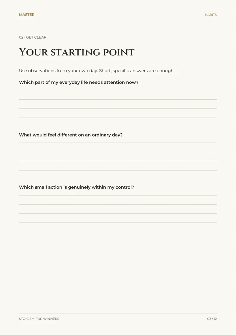 Real page from a MASTER workbook